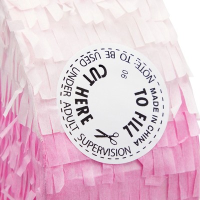 Small Pink and Gold Foil Number 3 Pinata for 3rd Birthday