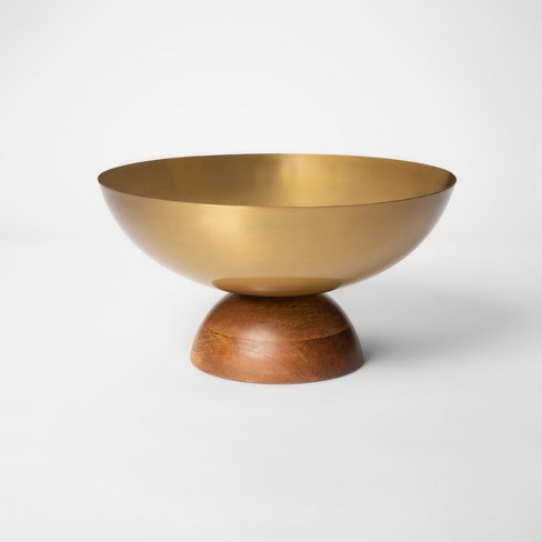 Decorative Bowl Wood Gold Threshold Target