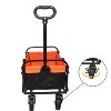Aghana Digitals Compact Folding Mini Wagon - Lightweight 70kg Load Oxford Cloth Cart for Garden, - 4 of 4