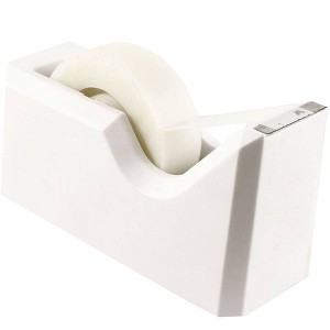 JAM Paper Colorful Desk Tape Dispensers - White: Office Supplies, Plastic, 1.75" Height, 2.5" Width - 1 of 4