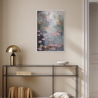 Vincent Van Gogh Inspired Pink Lilypads Canvas Print
