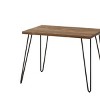 INFURNIC Desks Writing Workstation Computer Desk with Metal Accents Open Design for Space Saving, Brown, 23.75"*47.25"*30" - 4 of 4