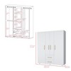 NicBex Armoire Wardrobe Closet Storage Cabinet with Doors & 2 Drawers & Shelves for Bedroom, White - 3 of 4