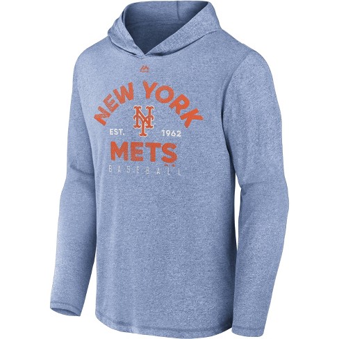 Mlb New York Mets Men's Lightweight Long Sleeve Hooded Sweatshirt : Target