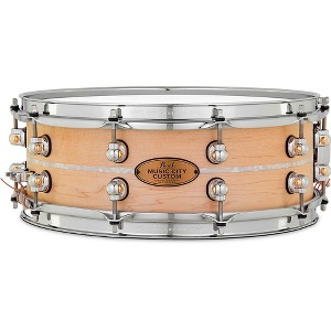 Pearl Music City Custom Solid Shell Snare Maple with Nicotine Marine Inlay 14 x 5 in. - 1 of 1