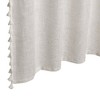 Linen Blend Fabric Shower Curtain with Vintage Chic Tassels - 4 of 4