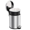 iTouchless Step Pedal Bathroom Trash Can with AbsorbX Odor Filter and Removable Inner Bucket 1.32 Gallon Round Stainless Steel - 4 of 4
