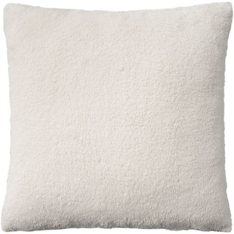 20"x20" Oversize Faux Fur Jacquard Indoor Square Throw Pillow - Mina Victory, 3 of 9