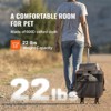 VEVOR Cat Carrier with Wheels, Airline Approved Rolling Pet Carrier with Telescopic Handle and Shoulder Strap, Dog Carrier with Wheels, Grey - 4 of 4