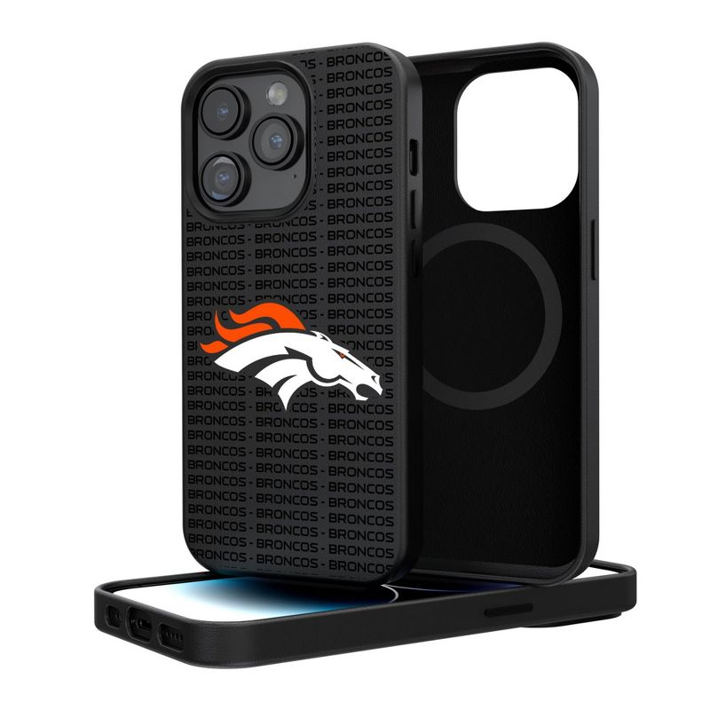 Keyscaper Denver Broncos Text Backdrop Magnetic Phone Case, 1 of 8