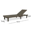GDFStudio Teresa Outdoor Acacia Wood Armless Adjustable Chaise Lounges (Set of 2) - 3 of 4