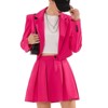 EXLURA Women's Business Casual Blazer Suit Sets and Pleated Mini Skirt 2 Piece Outfits Trendy Long Sleeve Y2K Clothes 2025 - 3 of 4
