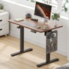 Bencmate Desks Standing Desk Adjustable Height Sit Stand Home Office Desk, Workstation for Writing Tasks and studying, Brown, 24"*48"*27.5" - 2 of 4