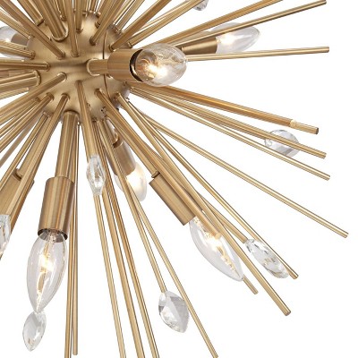 Antique Gold Sputnik 12-Light Crystal Accent Chandelier