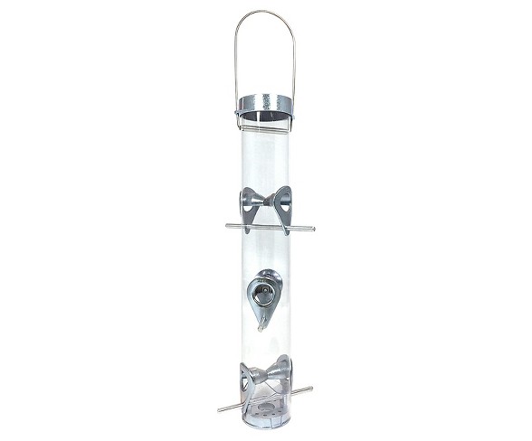 Droll Yankees A-6F Classic Bird Feeder for Sunflower Seed - Silver