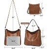 3PCS Crossbody Bags Set Large Leather Purse Shoulder Handbags with Wallet Adjustable Straps - 4 of 4