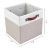 REGALWOVEN Fabric Collapsible Spacious Capacity Reinforced MDF Open Storage Bins 3 Pcs - 4 of 4