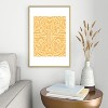 Little Dean Yellow mustard boho stripe Metal Framed Art Print - Deny Desings - 2 of 3