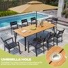 Pellebant 2.4m Patio Dining Table 6-8 People Durable WPC Tabletop Aluminum Frame Indoor/Outdoor Dining Table for Backyards Poolside Gardens - 4 of 4
