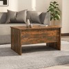 vidaXL Coffee Table Smoked Oak 31.5"x19.7"x16.7" Engineered Wood - 3 of 4