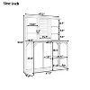 64.6" Large Fir Wood Outdoor Garden Shed, Patio Potting Table with 6-tier Shelves - Maison Boucle - 4 of 4