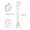 Unique Bargains CR-V Chrome Plated 6-Point Ended Box 15 Degree Offset Open End Metric Thin Combination Wrench - 2 of 4