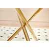 Dexmalle Modern Golden Dining Table with metal leg and glass - 4 of 4