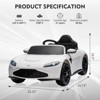 12V Ride on Sports Car for Kids, Licensed Aston Martin Battery Powered Car Toddles, Ride on Toy with RC, Horn, Soft Start - 2 of 4