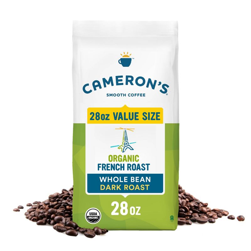 Cameron&#39;s Organic French Dark Roast Whole Bean Coffee - 28oz, 1 of 7