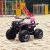 Aosom 12V Kids ATV Ride-on Four-Wheeler Toy Car with Music, Realistic Headlights, Wide Wheels, Rechargeable Battery-Powered for Boys Girls - 2 of 4