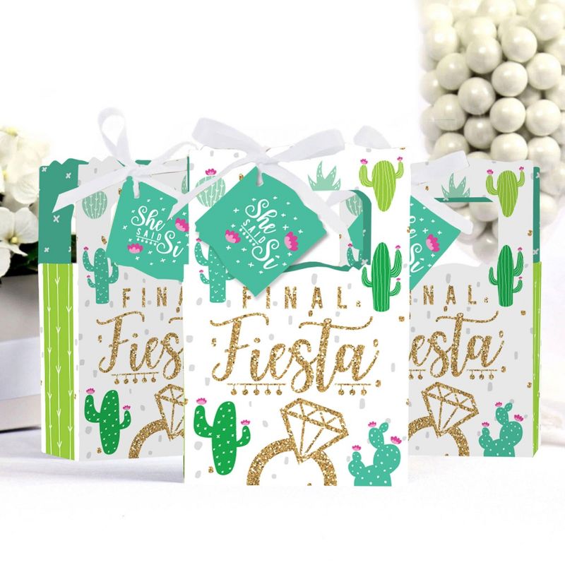 Big Dot of Happiness Final Fiesta - Last Fiesta Bachelorette Party Favor Boxes - Set of 12, 3 of 6