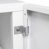 Mobile Copier Cabinet 2-door Steel Rolling Printer Stand With Storage Metal File Cabinet With 360 Degree Rotation Wheels For Office - 4 of 4