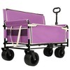 Whisen 3-in-1 Convertible Folding Wagon Cart with Bench Seat & Storage, 500lbs Heavy-Duty Utility Wagon - 2 of 4