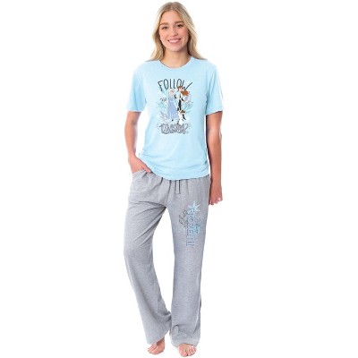 Disney Womens' Frozen Olaf Sweater Style Loungewear Pajama Pants Blue :  Target