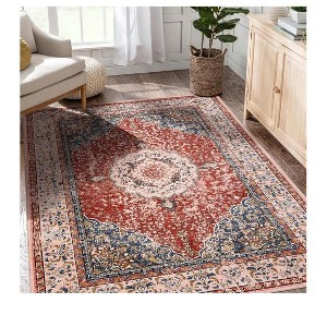 Short Pile Area Rugs For Living Room Carpets Boho Washable Large Rugs For Bedroom Modern Vintage Classic Lounge Rug - 1 of 4