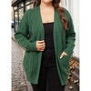 Agnes Orinda Women's Plus Size Long Sleeve Open Front with Pockets Casual Knit Cardigans - 2 of 4
