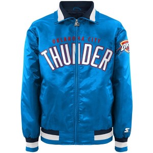 STARTER Mens Oklahoma City Thunder Varsity Jacket, Blue, X-Large (Regular) - 1 of 1