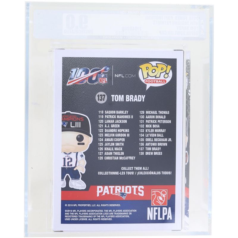 Funko New England Patriots NFL Funko POP Vinyl Figure | SB LIII Tom Brady Graded AFA 9.0, 2 of 3