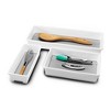 madesmart Classic 3pk Tray Bin White: Multi-Purpose Drawer Organizer & Utensil Storage, Plastic, Hand Wash, 15.5"x9.75"x3.25" - 2 of 4