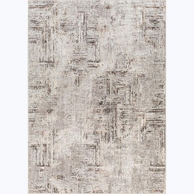 Mark & Day Grinnell 6'7"x9' Rectangle Woven Indoor Area Rugs Taupe: Modern Stain-Resistant Polyester for Living Room
