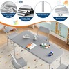 7-Piece Kids Folding Table and Chairs Set, Toddlers Children's Activity Table and Chairs Set for Dining Room,Daycare,Classrooms - 4 of 4