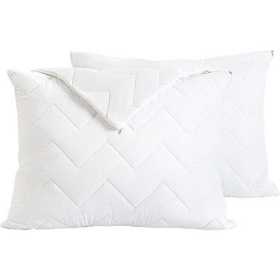 Waterguard Quilted Waterprof Cotton Top Pillow Protector Set of 2 White