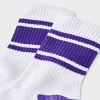 Women's Game Day Varsity Stripe Ribbed Cushioned Mid Crew Socks - Wild Fable™ - 3 of 3