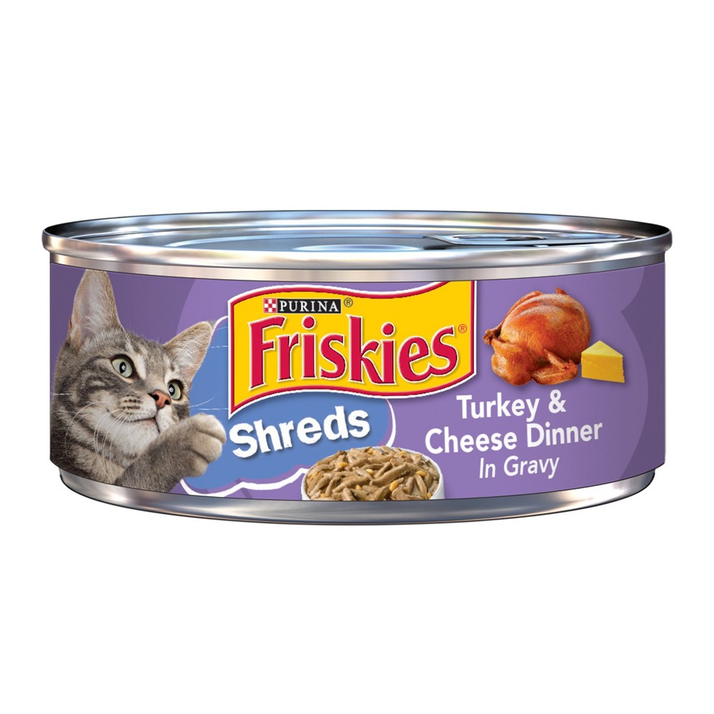 UPC 050000467723 product image for Friskies Turkey & Cheese Dinner in Gravy Savory Shreds Wet Cat Food - | upcitemdb.com