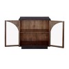 Treasure Trove Accents 2 Door Cabinet Nightshade Black: Solid Mango, Glass Inset, No Assembly Required - 4 of 4