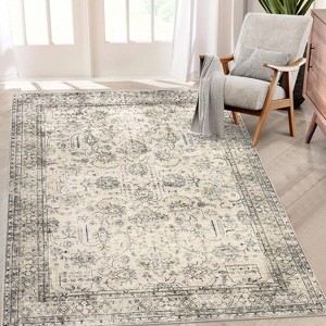Hallway Runner Rug Long Rug Runner Washable Non-Slip Carpet for Kitchen Entryway Laundry Bedroom, Vintage Accent - 1 of 4