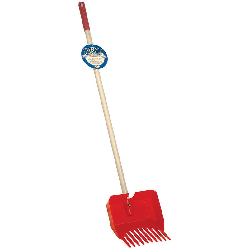 Little Giant Easy Scoop Pet Lodge Outdoor Pooper Scooper for Dog or Puppy Waste Removal with Durable Wooden Handle and Basket, Red, 1 of 6