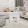 vidaXL High Gloss White Coffee Table - Square, Modern Design, Durable Engineered Wood - 2 of 4