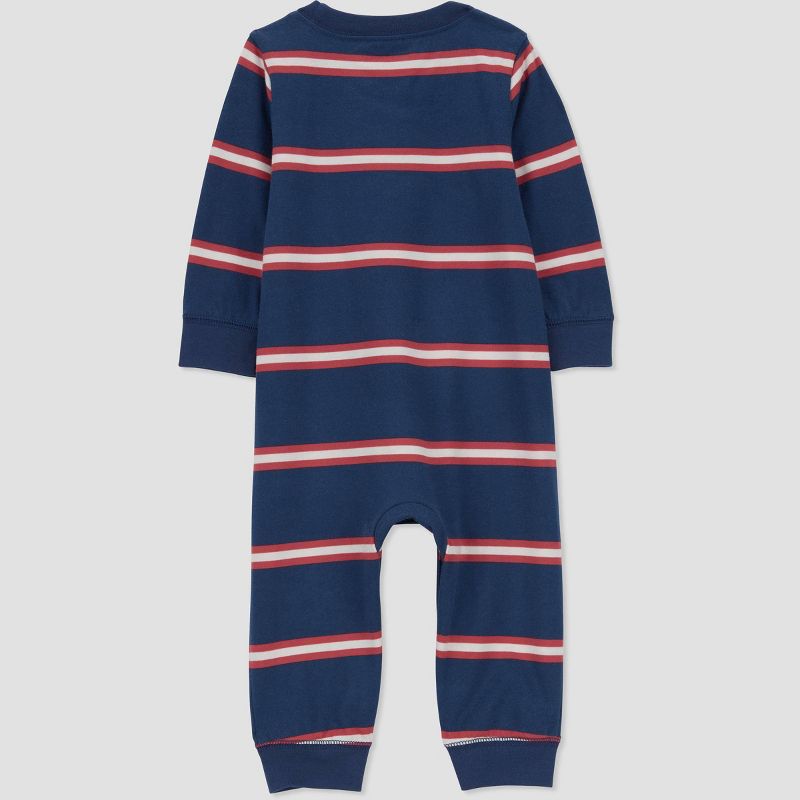 Carter&#39;s Just One You&#174; Baby Boys&#39; Striped Jumpsuit - Navy Blue, 3 of 5