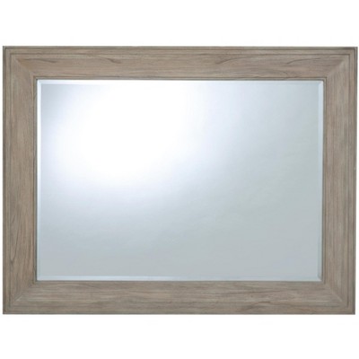 Traditional Brown Rectangular Wood Wall Mirror